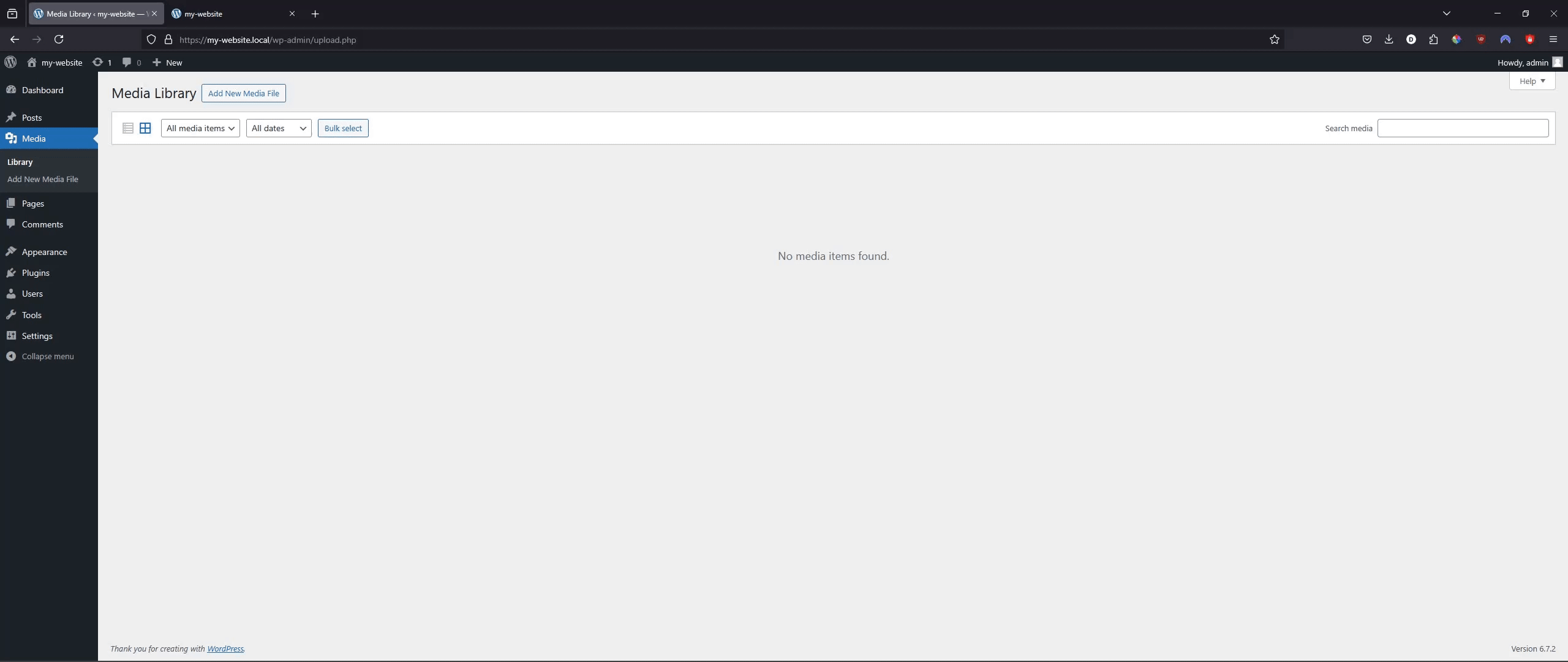 WordPress Media Library