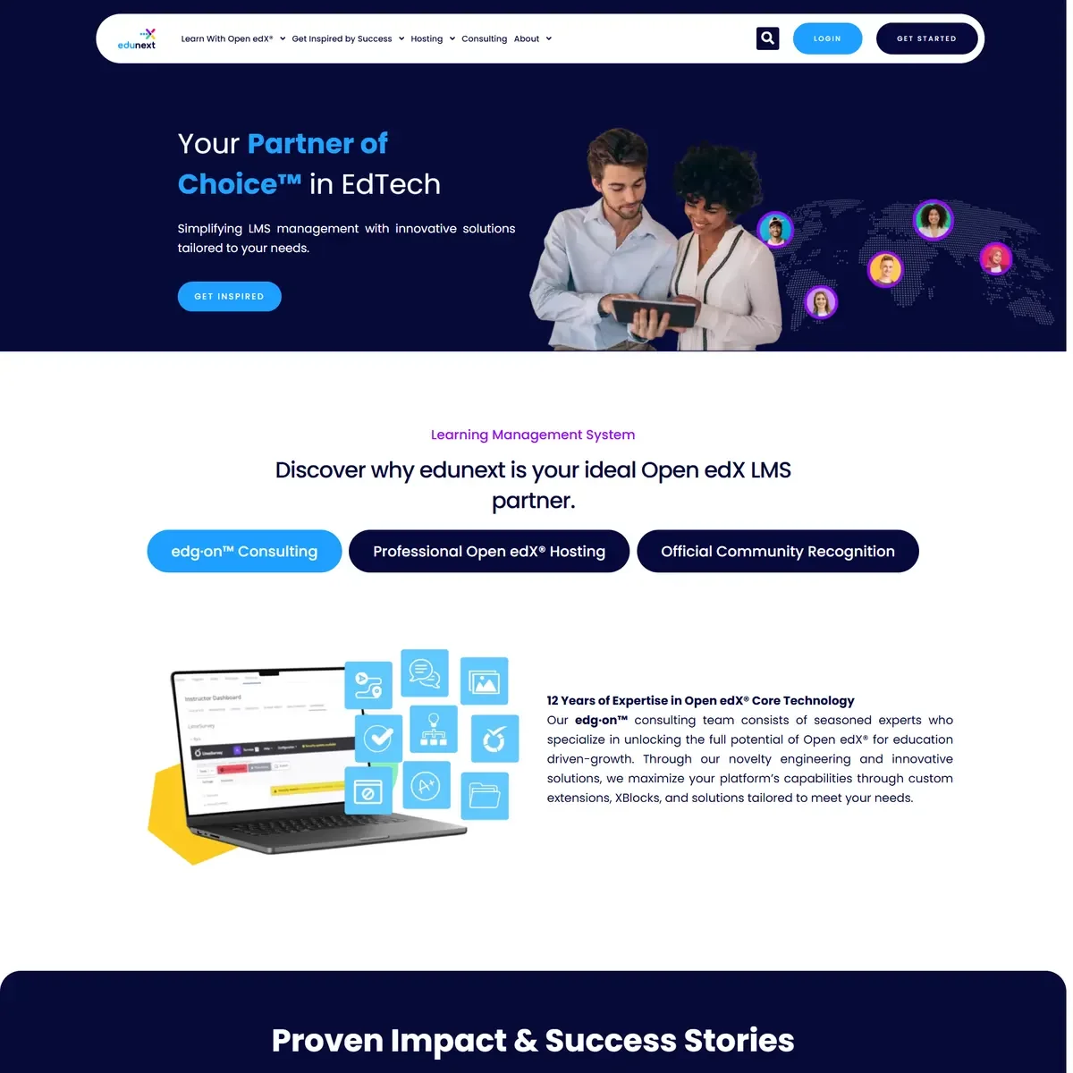 Screenshot of eduNEXT