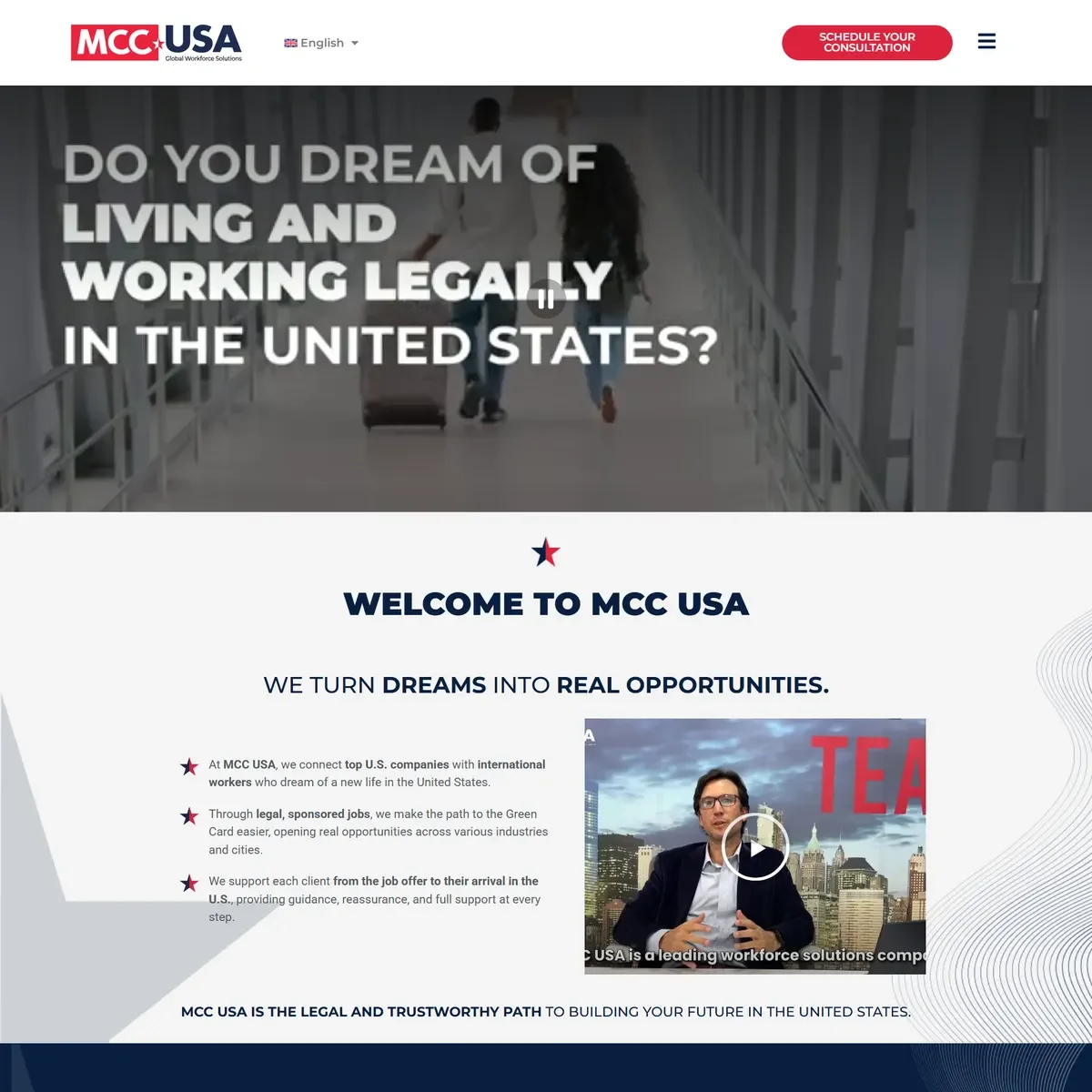 Screenshot of MCC USA
