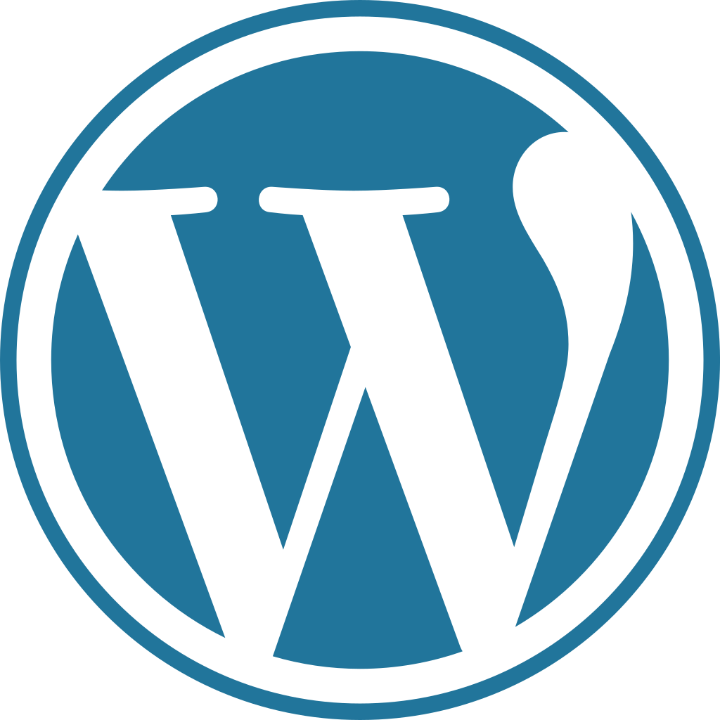 wordpress logo blue